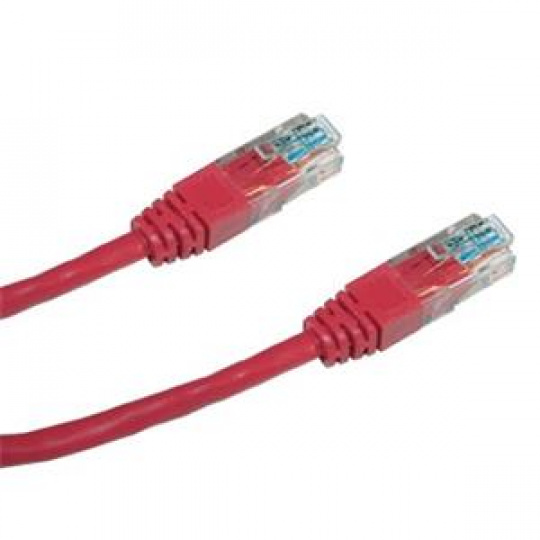 DATACOM Patch cord UTP CAT5E 10m červený