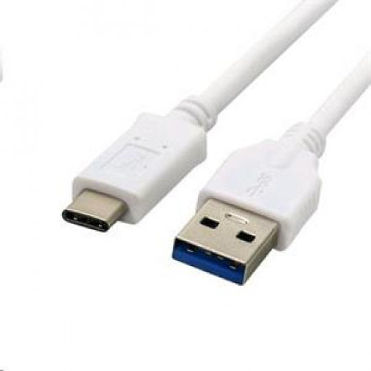 C-TECH Kabel USB 3.0 AM na Type-C kabel (AM/CM), 2m, bílý