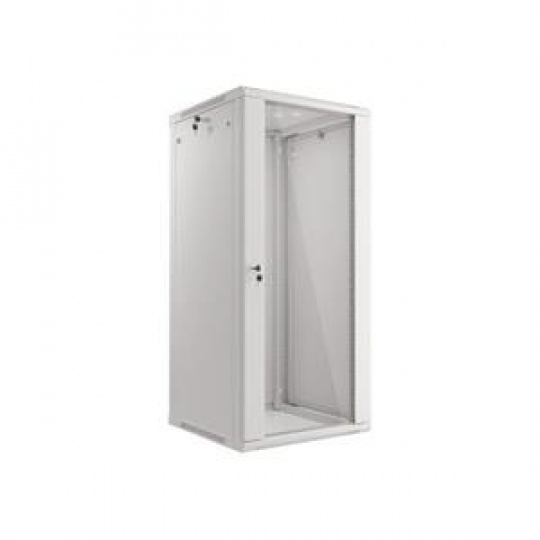 LANBERG RACKOVÁ SKŘÍŇ 19" NÁSTĚNNÁ 27U/600X600 (v rozloženém stavu) S PROSKLENÝMI DVEŘMI ŠEDÁ  V2