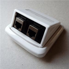 Dvojzásuvka ABB TANGO 2xRJ45 cat6 STP bílá Dvojzásuvka ABB TANGO 2xRJ45 cat6 STP bílá