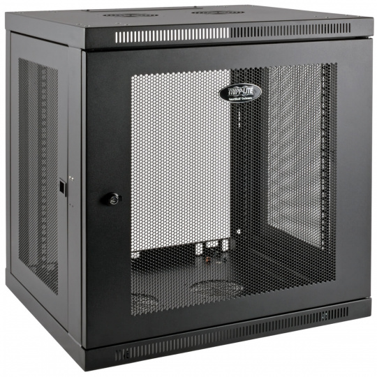 Skříň SmartRack 12U, Mini Rack, Š=600mm, Hl=550mm, hloubka pro přepínače, montáž na stěnu