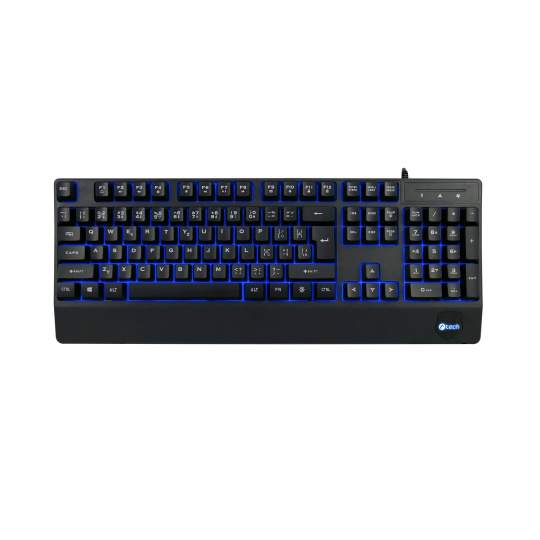 C-TECH KB-104BK/Drátová USB/CZ-SK layout/Černá