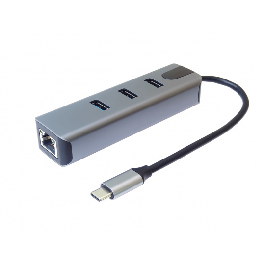 Adapter USB-C na 10/100/1000Mbps + 3xUSB3.2