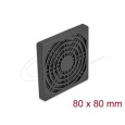 Delock Rošt ventilátoru s protiprachovým filtrem, rozměr 80 x 80 mm, černý
