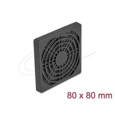 Delock Rošt ventilátoru s protiprachovým filtrem, rozměr 80 x 80 mm, černý Delock Rošt ventilátoru s protiprachovým filtrem, rozměr 80 x 80 mm, černý
