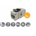 MULTIPACK 24 ks - rychlozařezávací keystone Solarix CAT6A STP SXKJ-10G-STP-BK-NA Comp. Level a 4PPoE