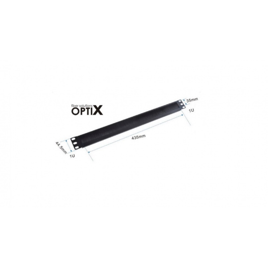 OPTIX 19" 1U průchozí panel s kartáčem černý