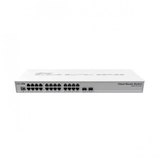 MikroTik CRS326-24G-2S+RM, 800MHz CPU, 512MB, 24xGLAN, 2xSFP+cage, ROS L5, PSU,1U Rackmount