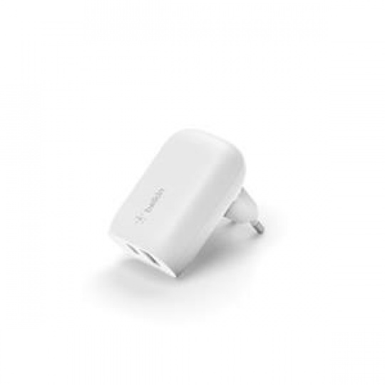 Belkin Duální 37W Power Delivery PPS nástěnná nabíječka (USB-C 25W + USB-A 12W), bílá