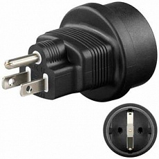goobay Cestovní adaptér Evropa do USA/Japonska, černý