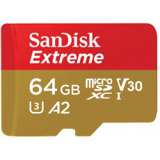 SanDisk Extreme/micro SDXC/64GB/170MBps/UHS-I U3 / Class 10/+ Adaptér