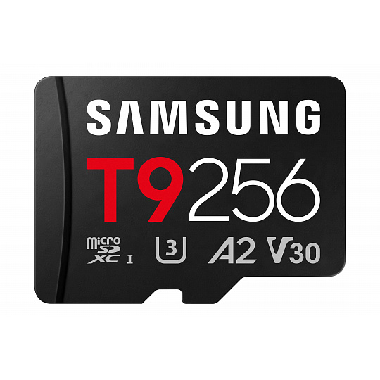 Samsung T9/Micro SDXC/256GB/UHS-I U3 / Class 10/+ Adaptér/Černá Samsung T9/Micro SDXC/256GB/UHS-I U3 / Class 10/+ Adaptér/Černá