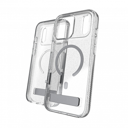 Case Milan Snap with Kickstand for Apple iPhone 18 Pro Max / 17 Pro Max - Glitter Silver Case Milan Snap with Kickstand for Apple iPhone 18 Pro Max / 17 Pro Max - Glitter Silver