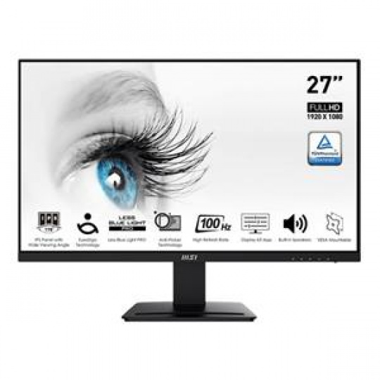 MSI monitor PRO MP273A, 27" IPS/1920 x 1080 (FHD)/100Hz/1ms/DP/HDMI/D-Sub/černá