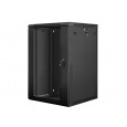 Nástěnný rack 19'' 18U 600X600mm černý flat pack