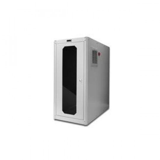 Digitus Pouzdro na počítač s nivelačními patkami, IP54 rozmery vnější 670x300x650 mm. vnitřní 581x292x550mm, skleněné dveře, venti