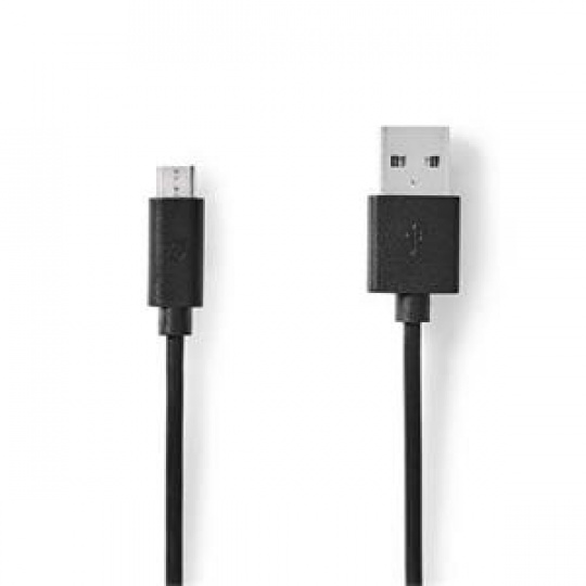 Nedis CCGL60500BK05 - USB 2.0 kabel | USB-A Zástrčka - Micro USB-B Zástrčka | 0,5 m | Černá