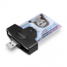 AXAGON CRE-SM5, USB externí PocketReader čtečka kontaktních karet ID card (eObčanka) AXAGON CRE-SM5, USB externí PocketReader čtečka kontaktních karet ID card (eObčanka)