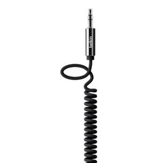 BELKIN MixIt AUX kabel kroucený, 1.8m, černý