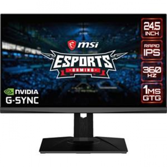 MSI Gaming monitor Oculux NXG253R, 24,5"/1920 x 1080 FHD/Rapid IPS/1ms/1000:1/400cd / m2 /2xHDMI/DP/USB