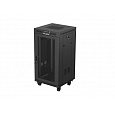 19" VOLNĚ STOJÍCÍ RACKOVÁ SKŘÍŇ 22U/600X600 (FLAT PACK) SE SÍŤOVÝMI DVEŘMI LCD ČERNÁ LANBERG V2