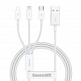 Baseus Superior Series Fast Charging Datový Kabel USB-A - USB-C/microUSB/Lightning 3.5A 0.5m Stellar