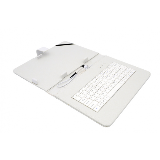 AIREN AiTab Leather Case 4 with USB Keyboard 10" WHITE (CZ/SK/DE/UK/US.. layout)