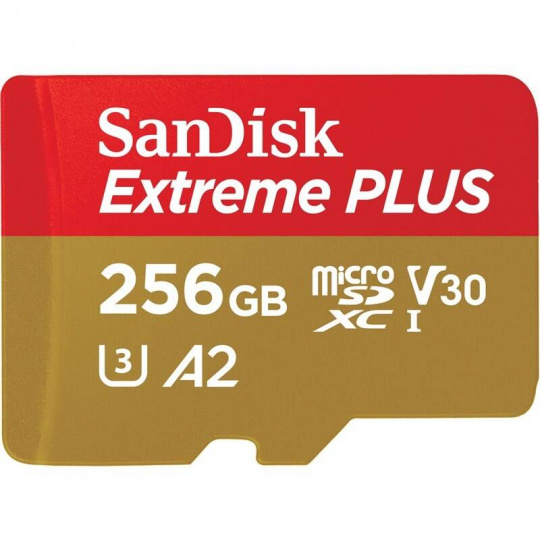 SanDisk Extreme PLUS/micro SDXC/256GB/200MBps/UHS-I U3 / Class 10/+ Adaptér