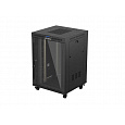 19" VOLNĚ STOJÍCÍ RACKOVÁ SKŘÍŇ 22U/800X800 (FLAT PACK) S PROSKLENÝMI DVEŘMI LCD ČERNÁ LANBERG V2