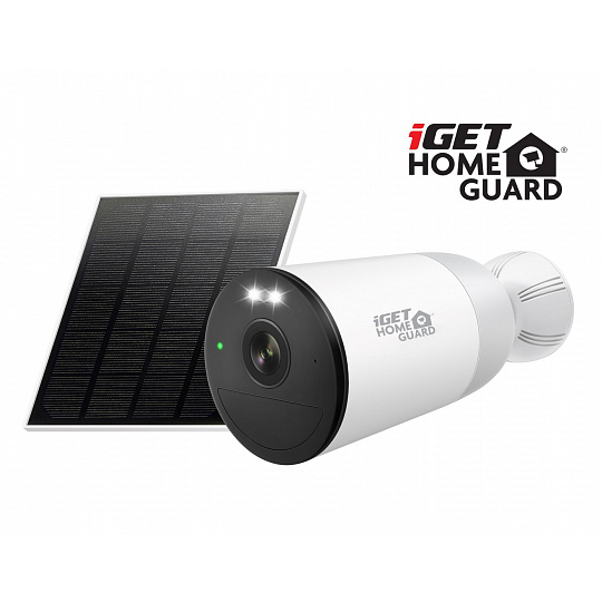 iGET HGWBK355S - WiFi 2K IP kamera, pro set iGET HGWNK108402S, solární panel, baterie 9000 mAh