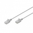 Digitus CAT 6 U-UTP slim patch cord, 1 m, šedý