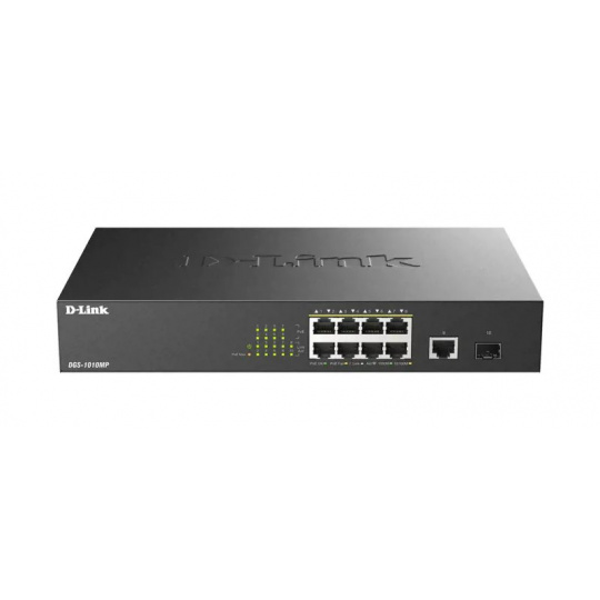 D-Link DGS-1010MP/E - 10-Port Gigabit PoE+ Unmanaged Switch,1 x SFP port,1 x Gigabit Uplink Port D-Link DGS-1010MP/E - 10-Port Gigabit PoE+ Unmanaged Switch,1 x SFP port,1 x Gigabit Uplink Port