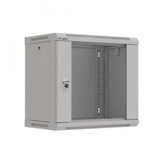LANBERG 19" RACKOVÁ SKŘÍŇ PRO MONTÁŽ NA STĚNU 9U/540X350 (FLAT PACK) S PROSKLENÝMI DVEŘMI ŠEDÁ