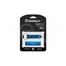 128GB Kingston Ironkey Keypad 200C, USB-C 3.2 Gen 1, šifrování XTS-AES