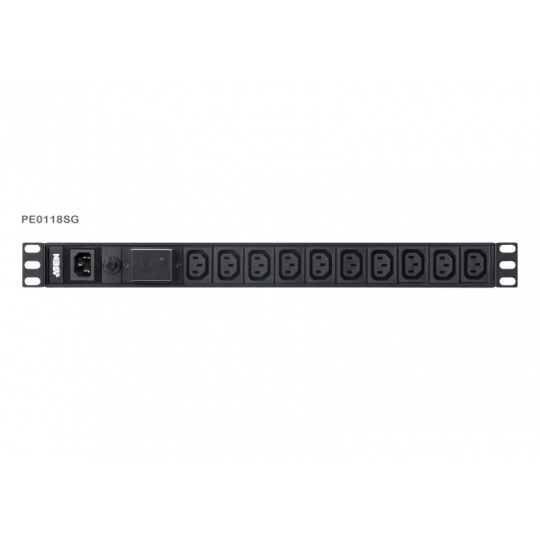 Aten PE0118S 1U Basic PDU s přepěťovou ochranou 10A Vstup C14 Výstup 18X C13