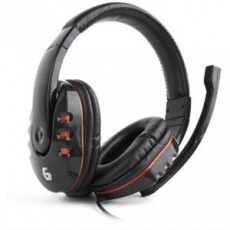 Gembird herní sluchátka GHS-402 s ovládáním hlasitosti, lesklá černá