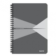 Leitz zápisník Office A5 s kartonovými deskami, drátěná vazba, čtverečkovaný
