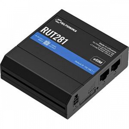 Teltonika RUT281 Průmyslový LTE Wi-Fi Router, eSIM
