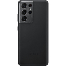 Samsung Kožený zadní kryt pro S21 Ultra Black Samsung Kožený zadní kryt pro S21 Ultra Black