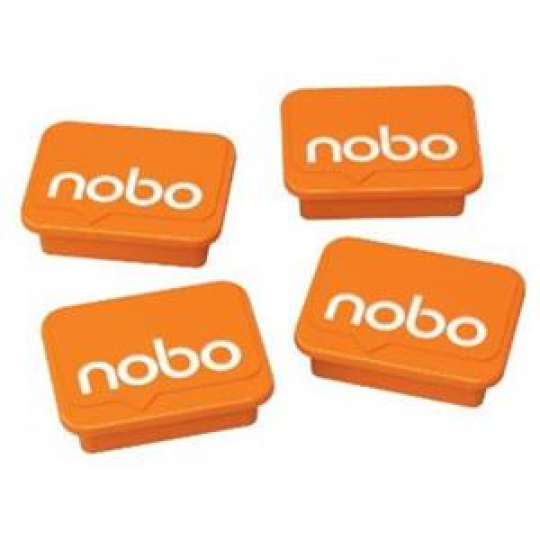 Nobo magnety 30 mm, oranžové (4)