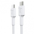 Green Cell PowerStream Cable White USB-C Type C 30cm with fast charging Power Delivery 60W, Ultra Charge, Quick Charge 3
