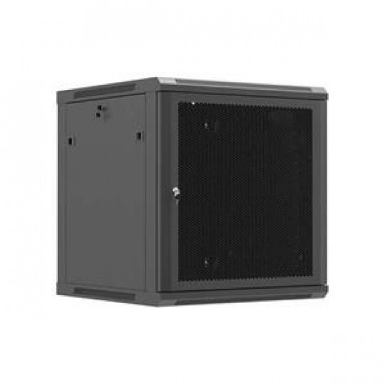 LANBERG NÁSTĚNNÁ INSTALAČNÍ SKŘÍŇ 19" 12U 600X600 ČERNÉ PERFOROVANÉ DVEŘE (PLOCHÉ BALENÍ)