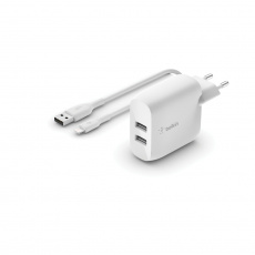 BELKIN Dual USB-A nabíječka, 24W + Lightning kabel BELKIN Dual USB-A nabíječka, 24W + Lightning kabel