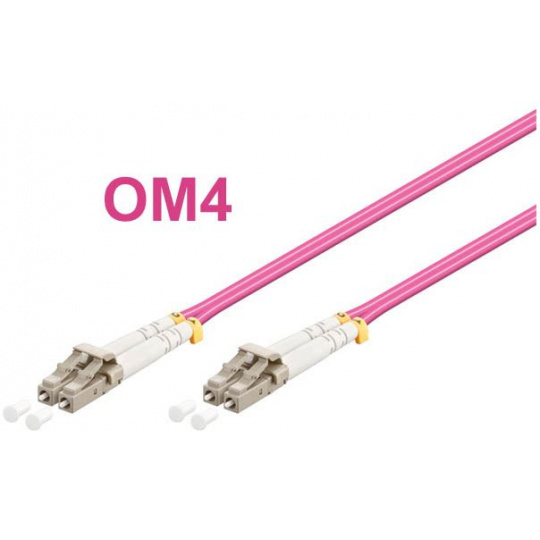 Optický patch kabel duplex LC-LC 50/125 MM 2m OM4