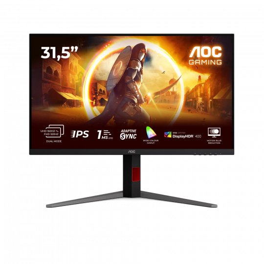 AOC Gaming/U32G4U/31,5"/IPS/4K UHD/160Hz/0,5ms/Černá/3R AOC Gaming/U32G4U/31,5"/IPS/4K UHD/160Hz/0,5ms/Černá/3R
