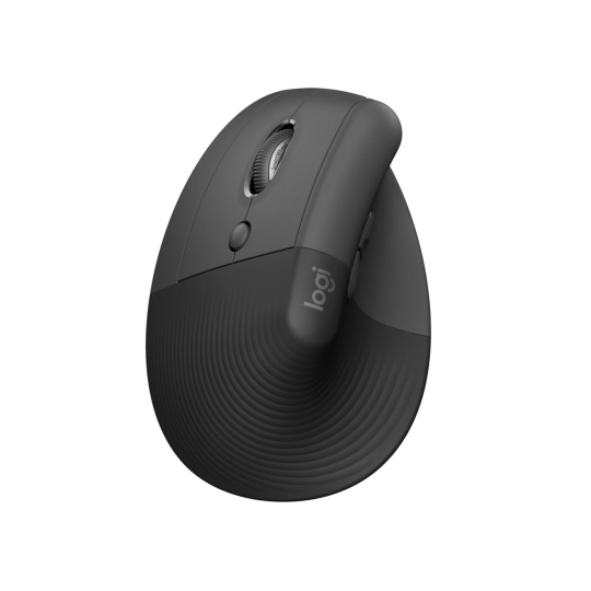 Logitech Lift/Vertikální/Optická/Pro leváky/Bezdrátová USB + Bluetooth/Grafitová