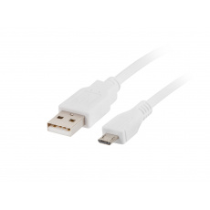 LANBERG Kabel USB 2.0 AM/Micro, 1m, bílý