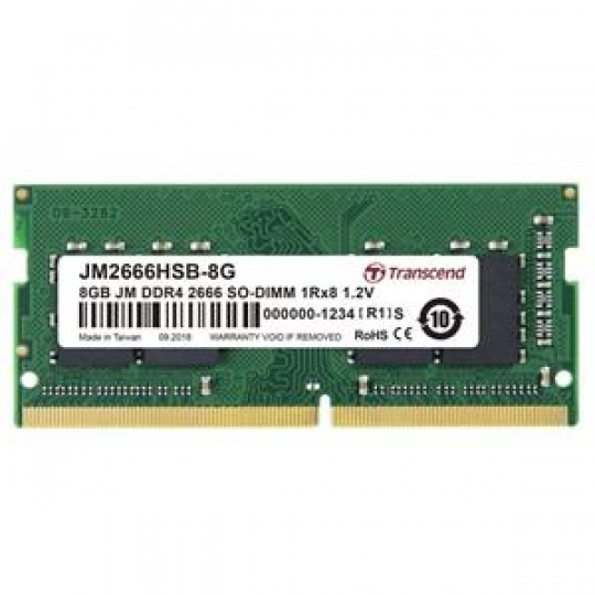Transcend paměť 8GB (JetRam) SODIMM DDR4 2666 1Rx8 CL19