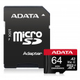 ADATA 64GB MicroSDXC UHS-I U3 V30S HIGH + adapter