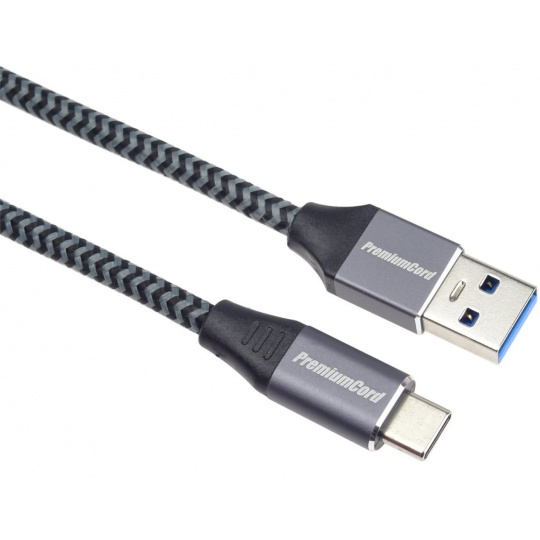 PremiumCord kabel USB-C - USB 3.0 A (USB 3.1 generation 1, 3A, 5Gbit/s) 3m oplet